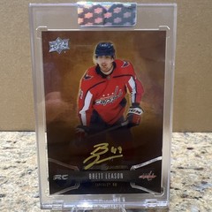 2023-24 Clear Cut Black and Amber Rookies Brett Leason AUTO Washington Capitals