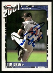2001 TIM DREW Signed Card autograph auto INDIANS