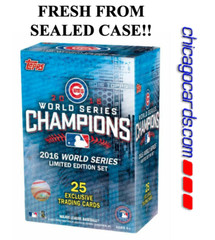 Official 2016 Chicago Cubs Topps World Series Champions Limited Edition Box Set