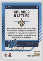 2024 Donruss Optic Preview Red Pandora Prizm Spencer Rattler #359 Rookie RC 1i3j