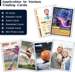 Trading Card Sleeves Hard Plastic Clear Case Holder Baseball Card Toploader