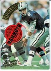 1994 Action Packed Mammoth Jumbo Troy Aikman MM1-2 Cowboys Card 10.5” x 7.5”