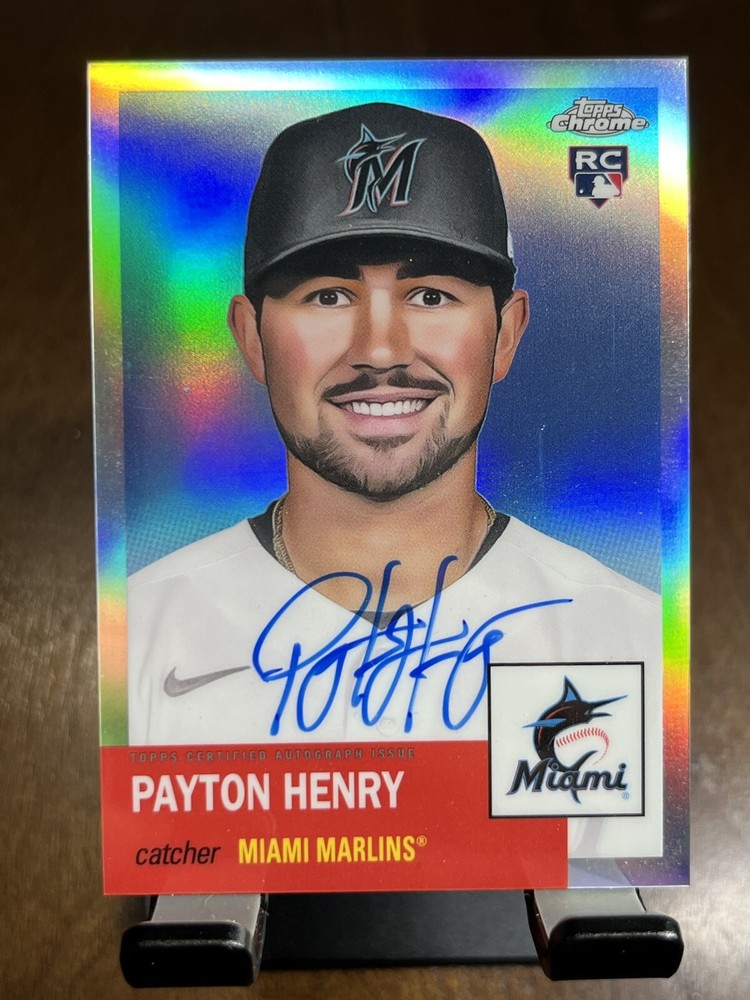2022 Topps Chrome Platinum Payton Henry Refractor RC Auto /499 Marlins #CPA-PH