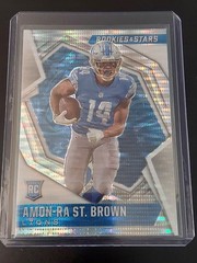 2021 Rookies & Stars Football Amon-Ra St. Brown Pulsar Prizm #128 RC Lions