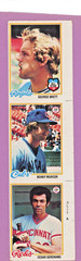 1978 Topps PRINTERS Proof Panel GEORGE BRETT-BOBBY MURCER-CESAR GERONIMO RARE