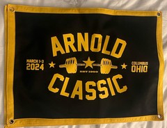 2024 Arnold Classic Felt Flag (appx 2x3ft) Arnold Schwarzenegger