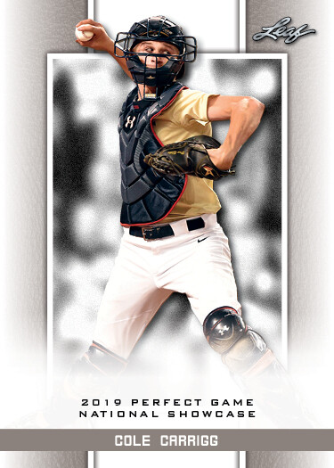 10-Count Lot Cole Carrigg 2019 Leaf Perfect Game NIKE All-American Rookies