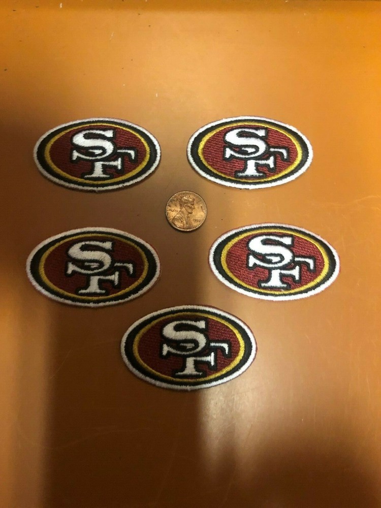 Lot Of 5 SF 49ERS 2 1/4 X 1 1/2 Inch Iron On Patch Nice