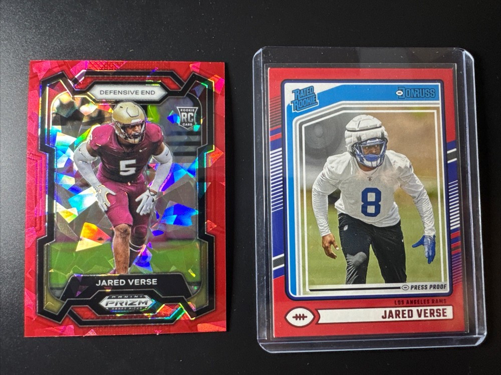 Jared Verse Lot Of 2 RC 2024 Rams, Florida St. ￼➡️ See Below 🔥MINT🔥