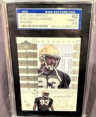 Upper Deck 2000 UD Graded Darren Howard UD Rookie #128 Saints SGC 92 8.5