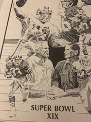 301 OF 500 BURITA 8 X 10 1985 SUPER BOWL XIX ARTWORK PRINT SIGNED BURITA
