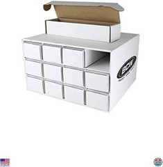 BCW Card House w/ 12 800ct Corrugated Cardboard Storage Boxes