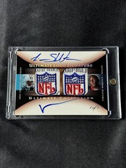 2005 Ultimate Logo Signature NFL Shield Auto 1/1 Vernand Morency / Eric Shelton