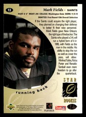 1995 Upper Deck – Star Rookie Mark Fields Football card New Orleans Saints Raw