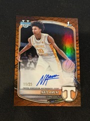 2025-26 Bowman Nate Ament Chrome Auto Reptilian Orange Refractor 1st #11/25