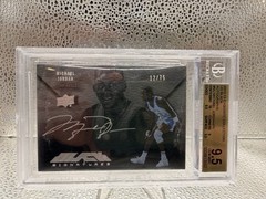 MICHAEL JORDAN BGS 9.5 2012-13 EXQUISITE UD BLACK SIGNATURES SILVER INK AUTO /75