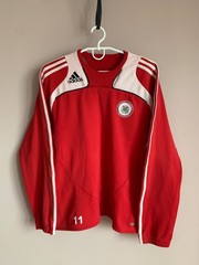 Latvia 2007 Training Football Sweatshirt Retro Adidas Soccer Size M