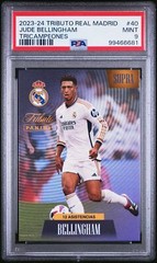 2023 PANINI TRIBUTO REAL MADRID TRICAMPEONES #40 JUDE BELLINGHAM PSA 9
