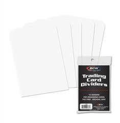 Lot / 40 BCW Tabbed White Baseball Trading Card Dividers 2 11/16 X 3 13/16
