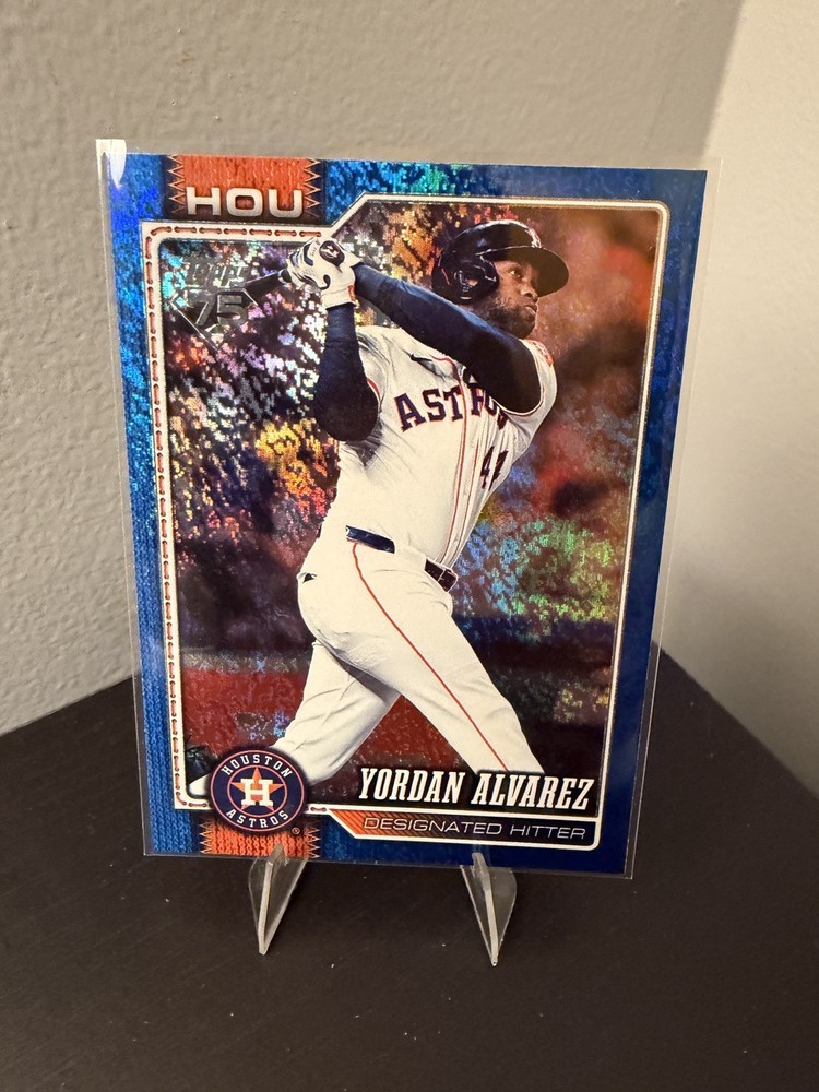 YORDAN ALVAREZ 2026 TOPPS 75TH SERIES 2 BLUE FOIL #468 ASTROS /150