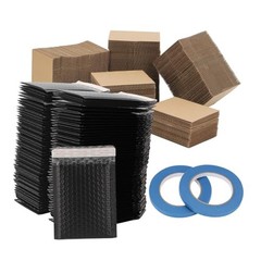 Trading Card Shipping Protectors Supplies, 302 Pcs Card Shipping Supplies Black