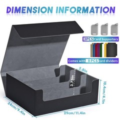 2026 Trading Card Storage Box for 1800+, Leather Storage Box with Strong Closure