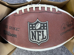 Wilson NFL Official Size Autographed Football Fan In Box “The Duke” 11-13 LBS