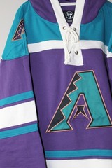 New MLB Arizona Diamondbacks Lacer jersey style mid weight cotton hoodie men XXL