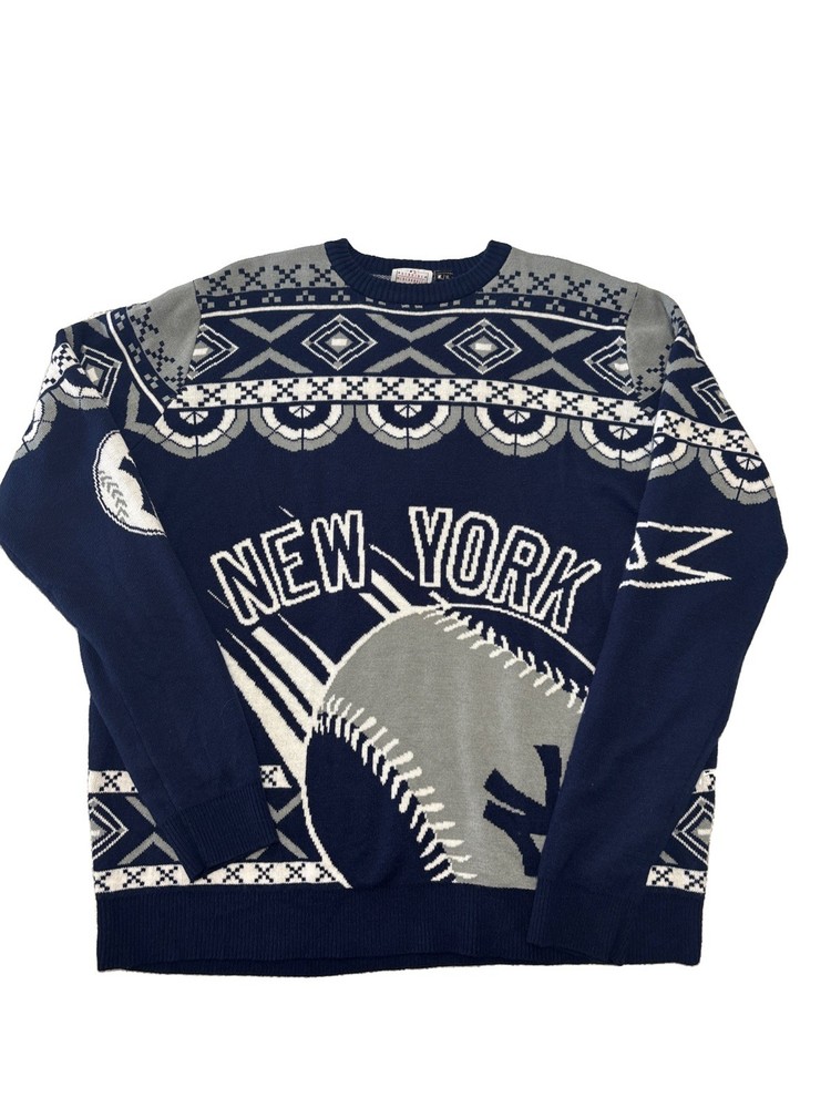 MLB New York Yankees Team Name and Logo Wordmark Sweater Team Sweater X-Large