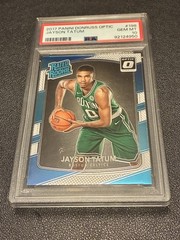 2017 Donruss Optic Jayson Tatum Rated Rookie Card #198. PSA Graded Gem Mint 10.