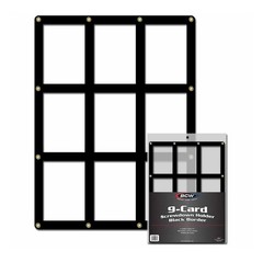 BCW 9-Card Black Border Frame Screwdown Holder Sports Wall Display Case Storage