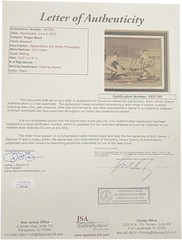Roger Maris Hand Signed Auto 3X5 photo Framed in old Frame NY Yankees JSA