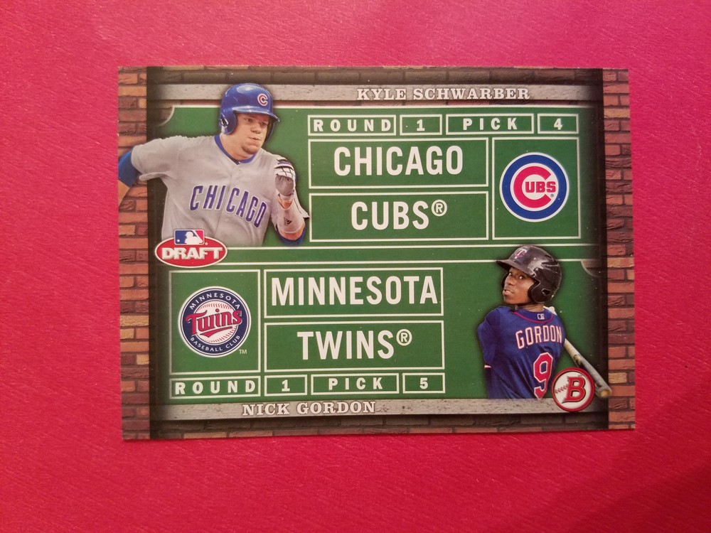 2014 Bowman Draft Dual Draft Kyle Schwarber / Nick Gordon #DD-SG , Cubs , Twins
