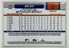 Topps Chrome 2026 Juan Soto Red, White and Blue Foil Refractor #97 New York Mets