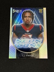 2023 Panini Select Football CJ Stroud Neon Icons Silver Prizm -Texans- #NI-CST