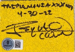 Psycho Clown Signed 2.5×3.5 Ring Used Lucha Libre AAA Canvas Mat Swatch BAS COA