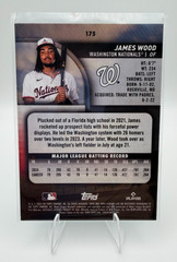 2025 Stadium Club James Wood Turquoise Foil Parallel /99 #175 Nationals RC