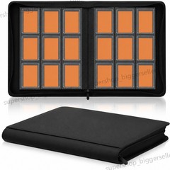9 Pockets Toploader Binder Holds on 324 Cards Zipper Trading Card Album Black