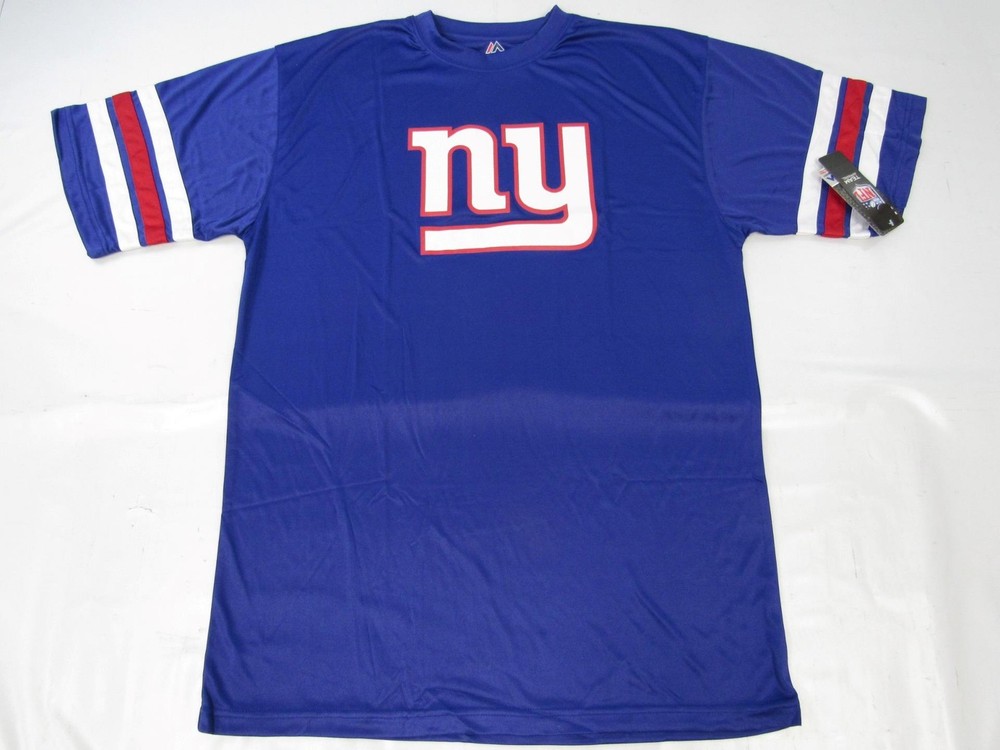 New York Giants Mens Big & Tall Sizes L-XL-2XL-4XL-5XL Blue Majestic Shirt