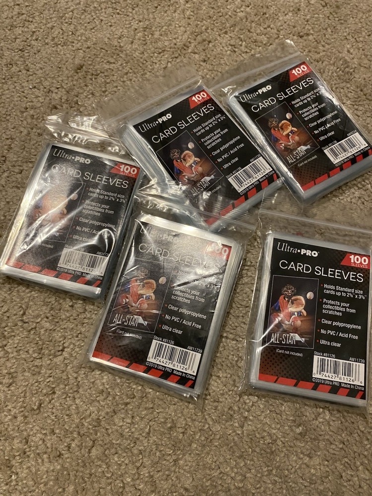 Ultra PRO Card Sleeves 100 Clear Polypropylene Standard MPN 81126 AW11739