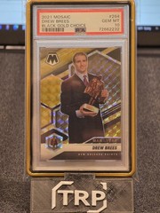2021 Mosaic Black Gold Choice Prizm Man Of The Year #264 Drew Brees Saints /8