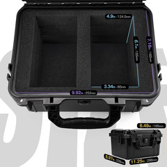 Waterproof Graded Card Storage Box with Foam Dividers for Sports Cards