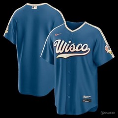 Men’s Brewers 2026 Wisco Blue City Connect Stadium Jersey All size S-5XL