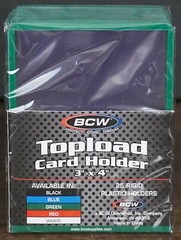 (25) Standard Green Border 3×4″ Toploader Card Holders (20 Pt. Thickness) BCW