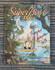 1997 Green Bay Packers Super Bowl XXXI Program Signed 6x Champion Fuzzy Thurston