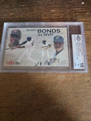 Barry Bonds 2002 Fleer Jumbo Baseball Card Four X MVP LIMITED EDITION of 5000
