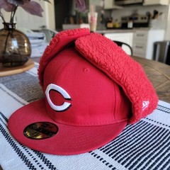 Cincinnati Reds 59Fifty Ear Flap Sherpa Fitted Hat 7 3/4
