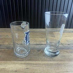 MLB Detroit Tigers Clear Glass Logo 13 oz. Beer Mug and 16.5 oz. Pilsner Set