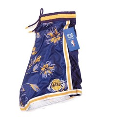 UNK NBA Los Angeles Lakers Shorts Mens Size M Purple Tropical Floral Basketball