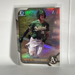 Henry Bolte 2022 Bowman Chrome 1st Refractor #BDC-121 Oakland As Prospect